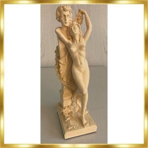VINTAGE NUDE Man & Woman Greek Sculpture Resin Alabaster Statue Figurine 9 1/4”